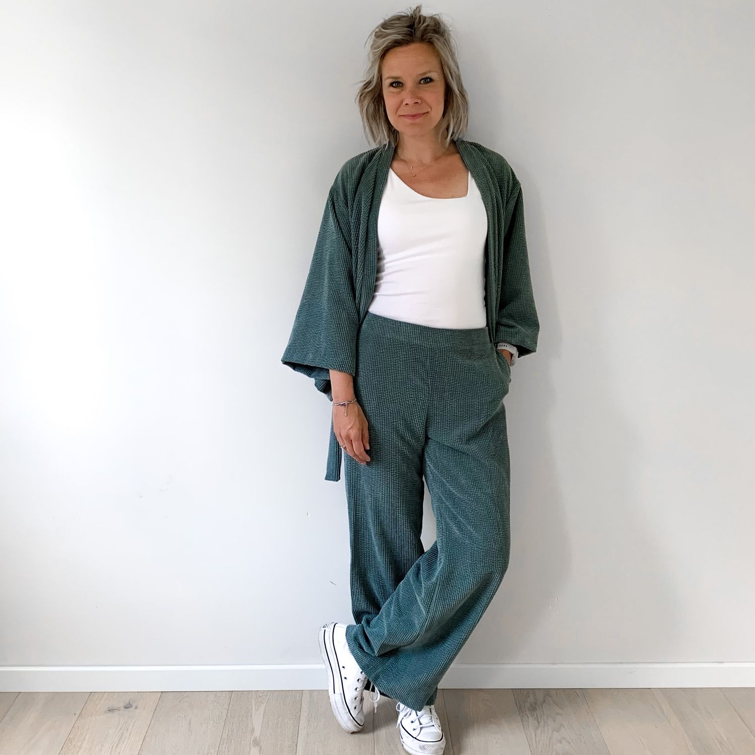 CORDUROY BUBBLE - OUDGROEN