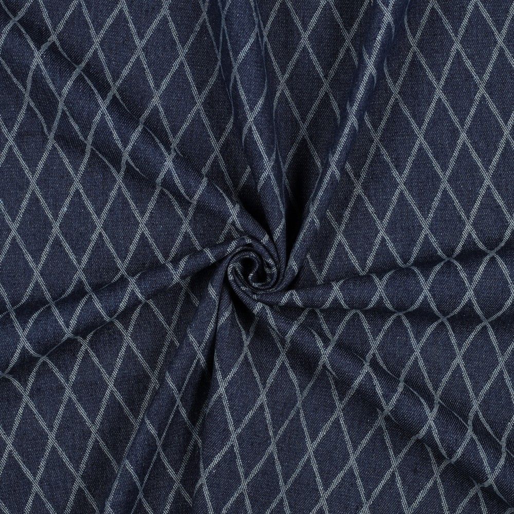 JEANS JACQUARD DIAMANTEN - INDIGO