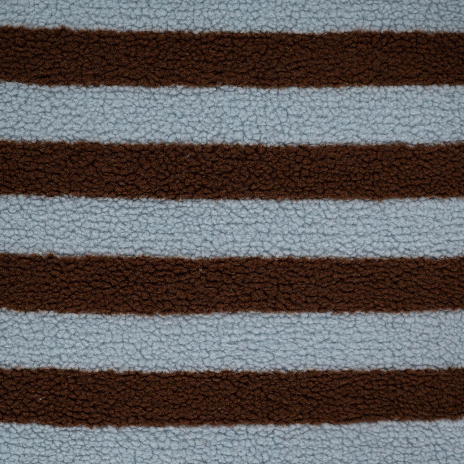Teddy Jacquard streep blauw/bruin