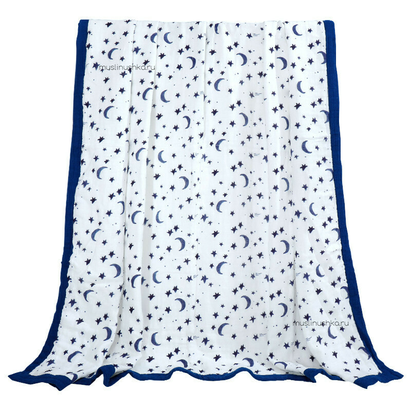 Муслиновое одеяло "Звездное небо" (бамбук/хлопок, 6 слоев, 120х120см)