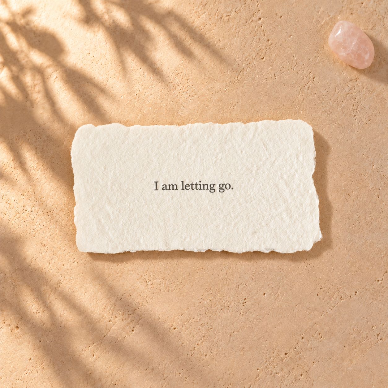 I Am Letting Go Handmade Affirmation Card