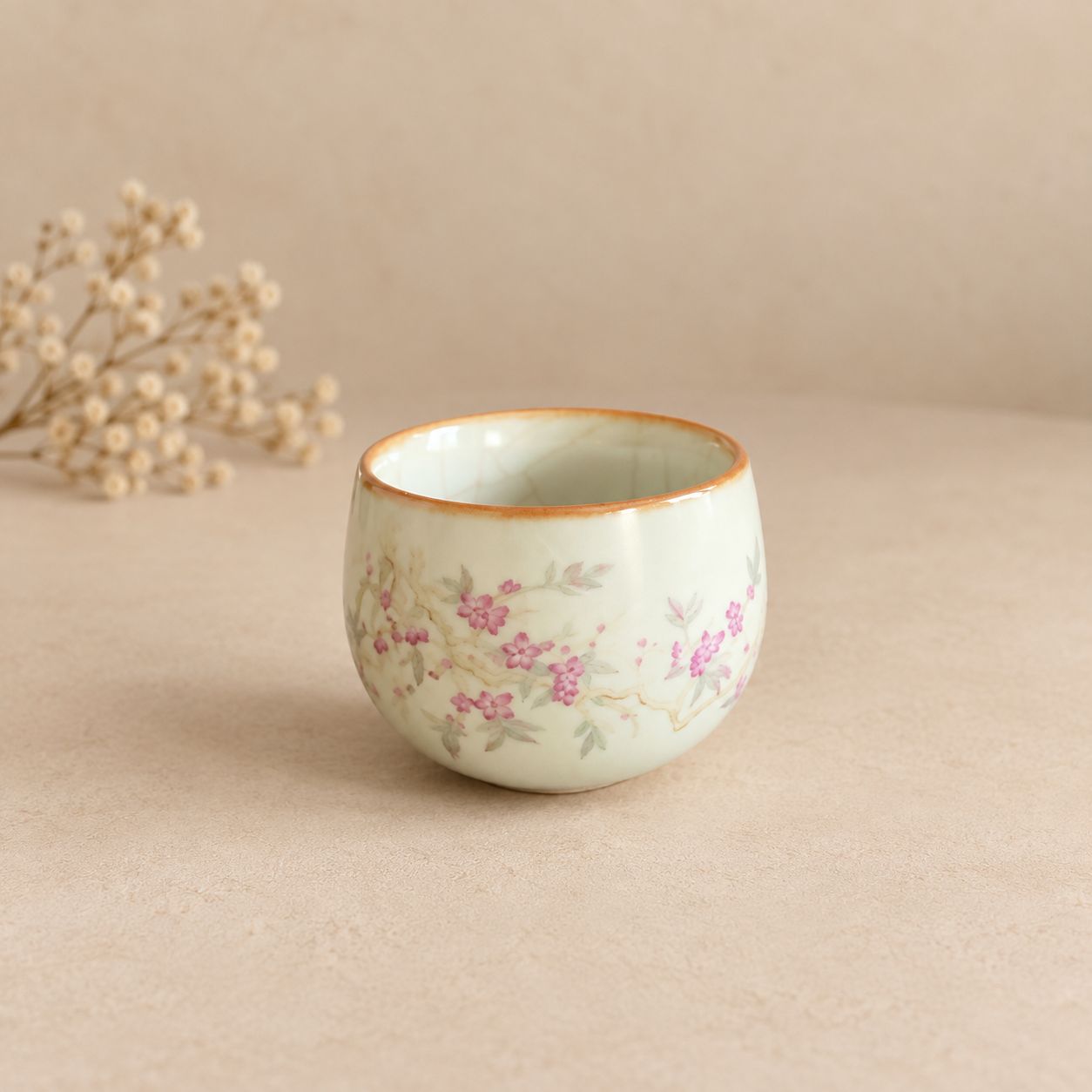 Floral Ceramic Tea Cup