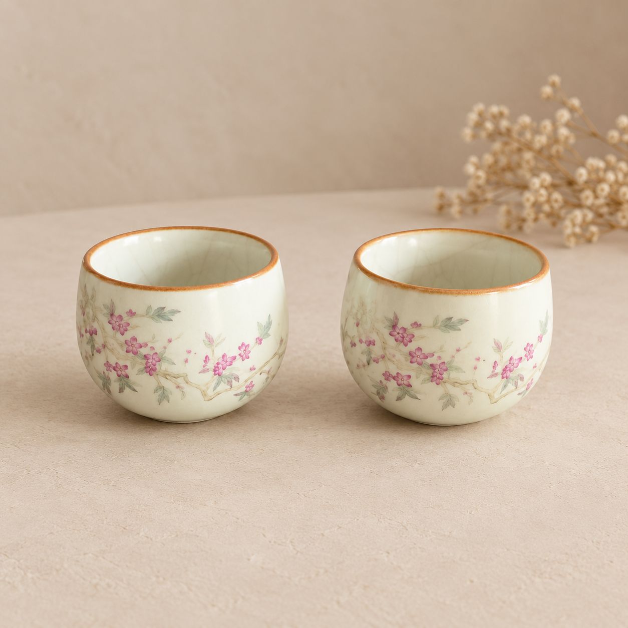 Floral Ceramic Tea Cup