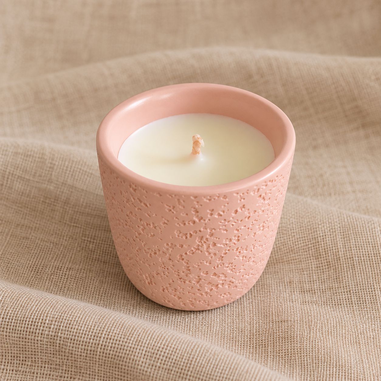 Textured Ceramic Jar Candle