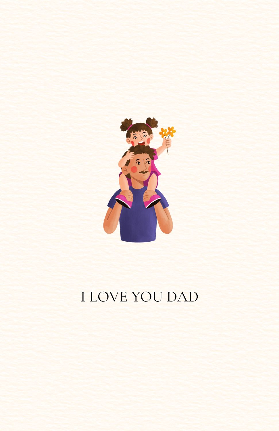 I Love You Dad Postcard