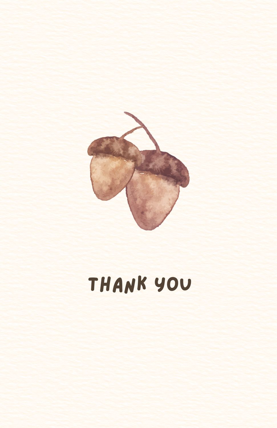 Acorn Thank You Postcard