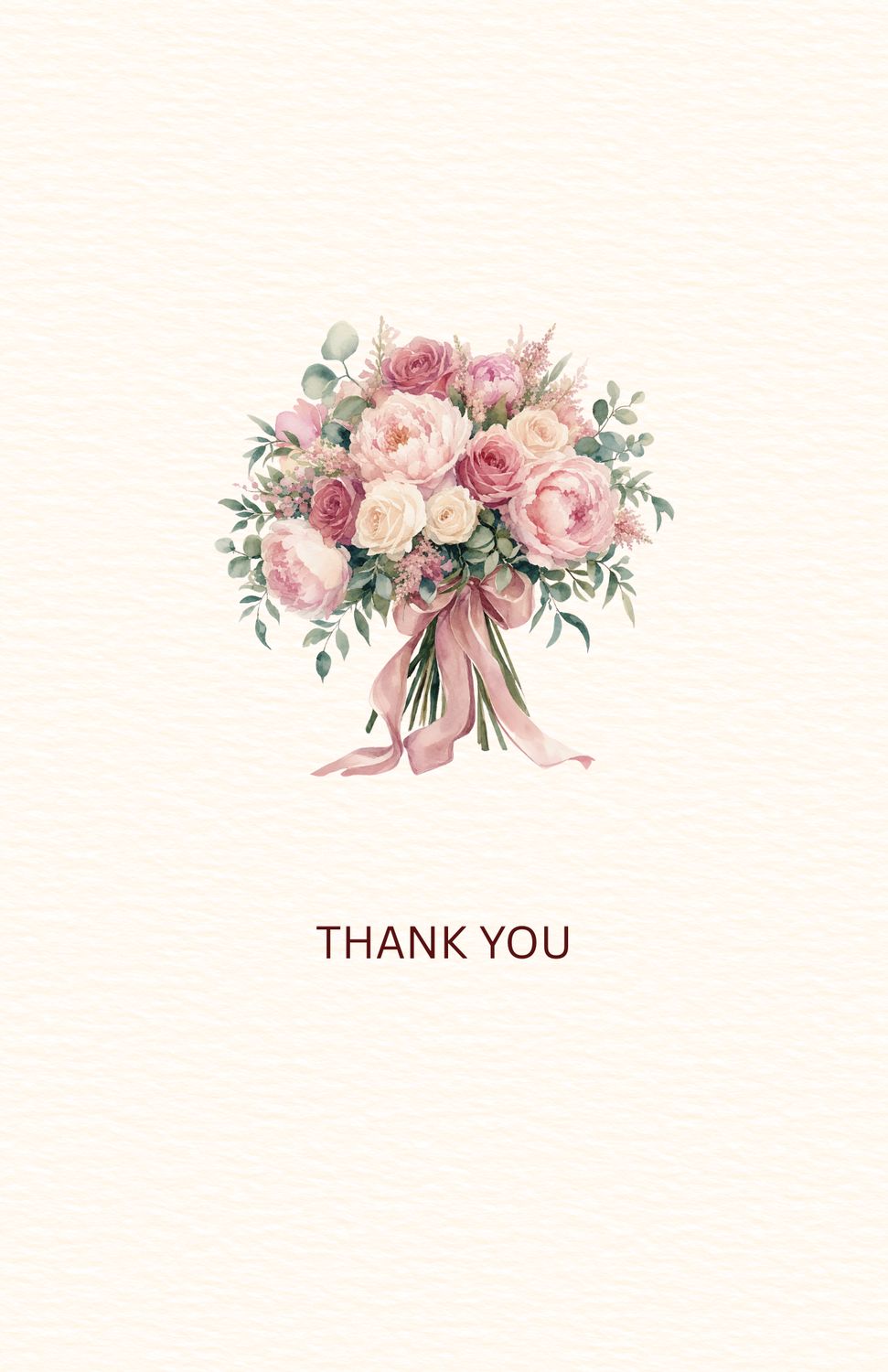 Floral Bouquet Thank You Postcard