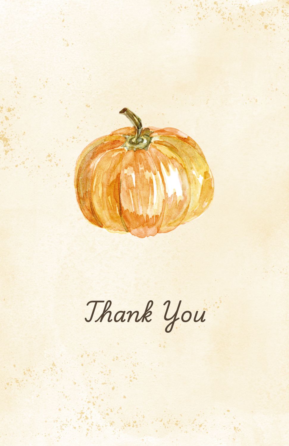Pumpkin Thank You Postcard