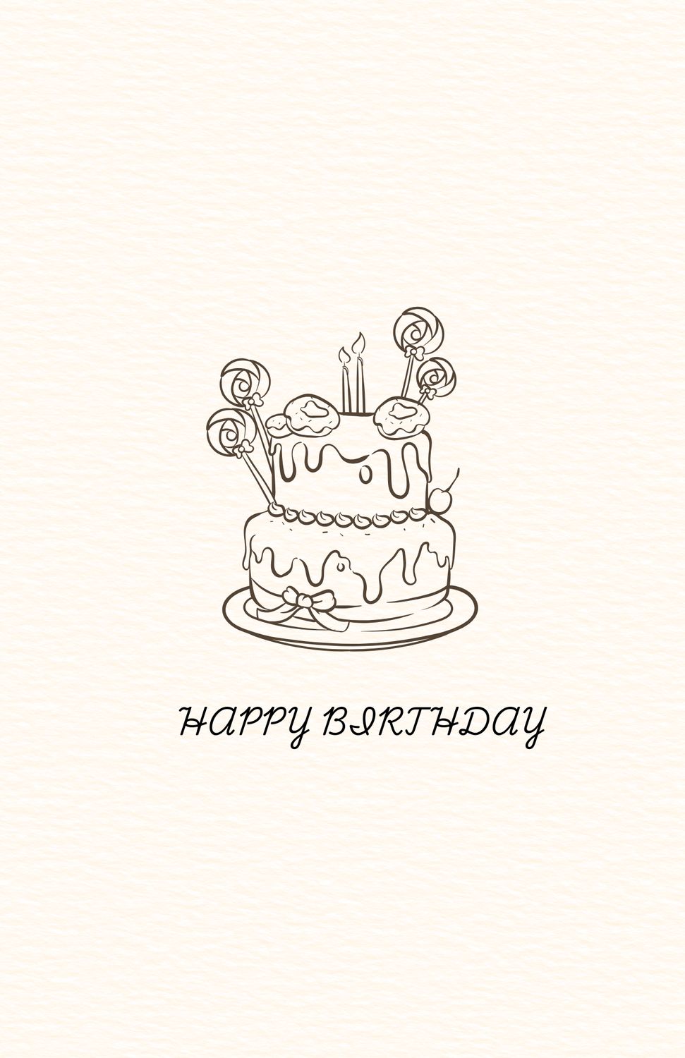 Birthday Cake Postcard