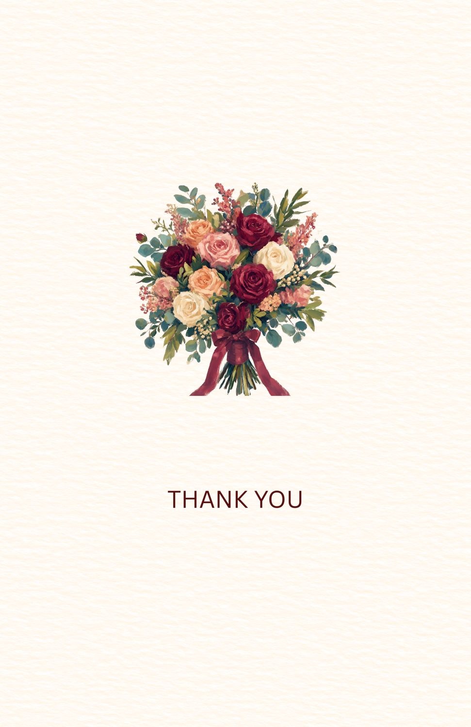 Floral Bouquet Thank You Postcard
