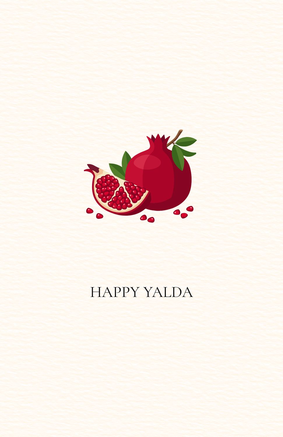 Happy Yalda Pomegranate Postcard