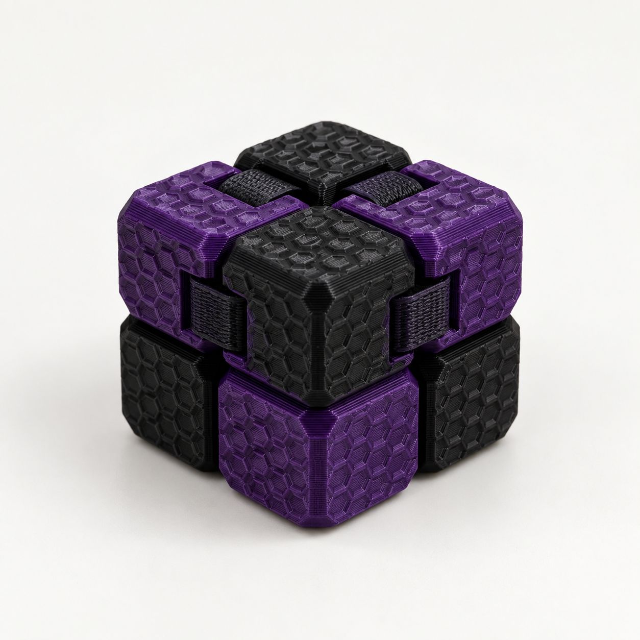 Fidget Cube kostka sensoryczna  – fioletowo-czarna