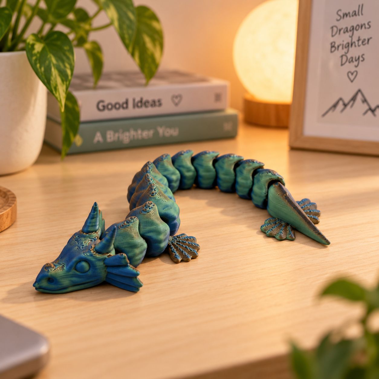 Mini ruchomy smok 3D