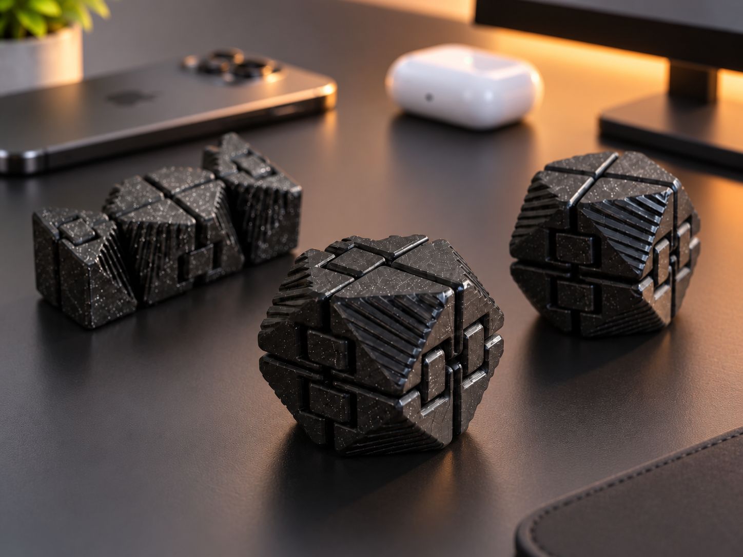 Fidget Cube kostka sensoryczna  – Black Galaxy