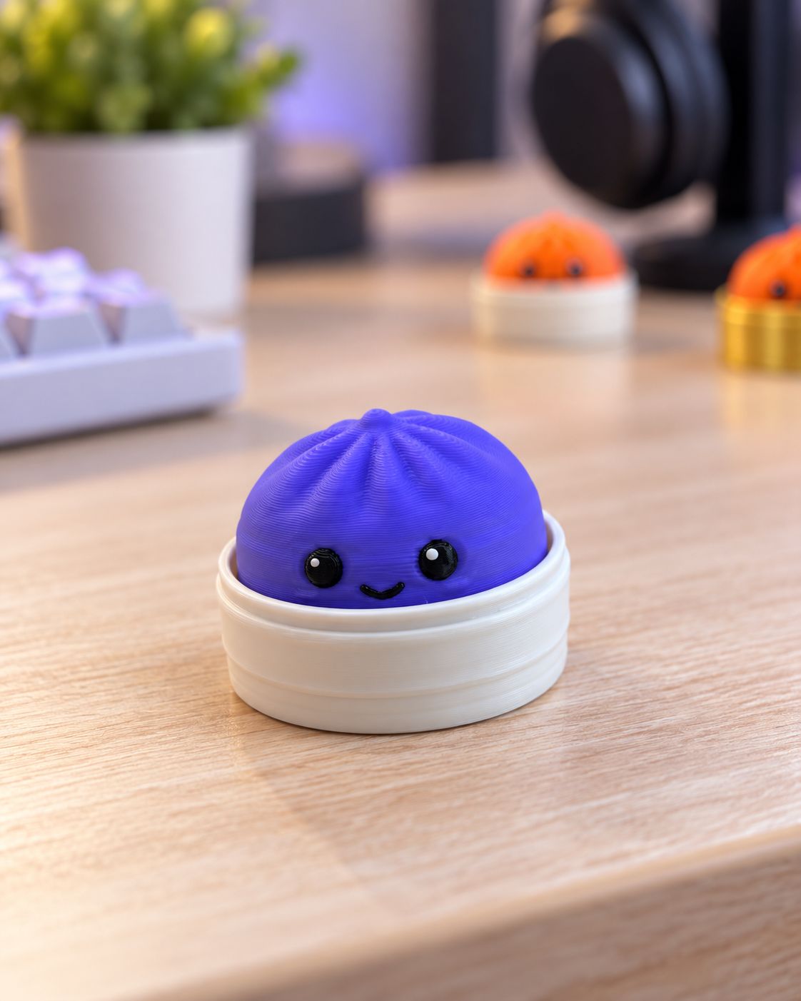 Mini Dumpling Clicker – Fioletowy / Biały