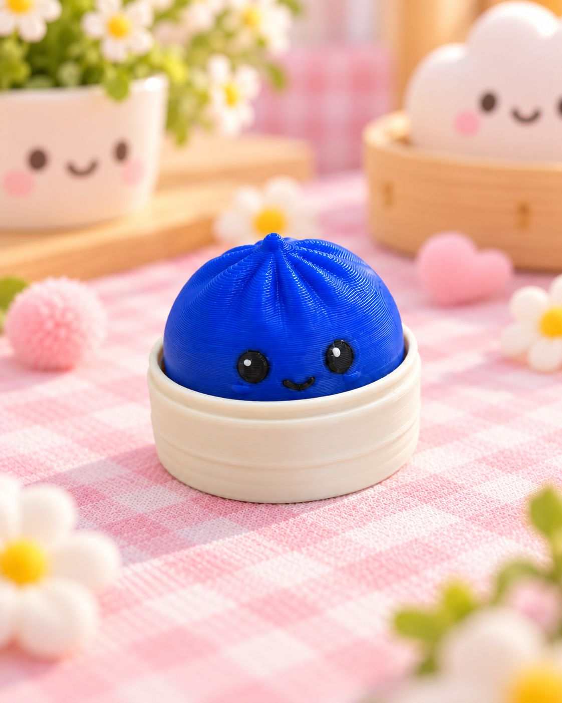 Mini Dumpling Clicker – Niebieski/ Bone White