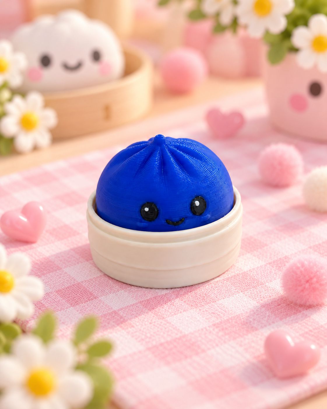 Mini Dumpling Clicker – Niebieski/ Bone White