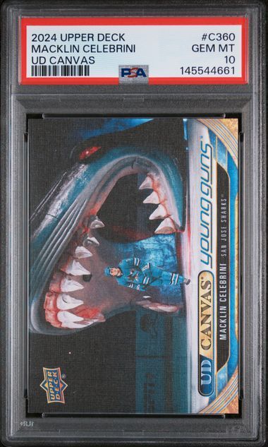 PSA 10 2024 UPPER DECK UD CANVAS C360 MACKLIN CELEBRINI