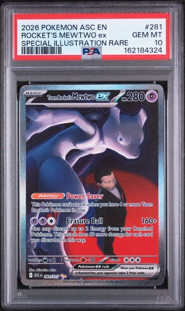 PSA 10 2026 POKEMON ASC EN-ASCENDED HEROES 281 TEAM ROCKET'S MEWTWO EX SPECIAL ILLUSTRATION RARE