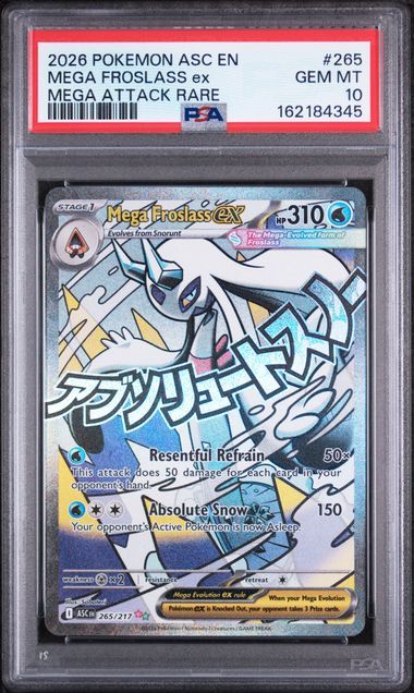 PSA 10 2026 POKEMON ASC EN-ASCENDED HEROES 265 MEGA FROSLASS EX MEGA ATTACK RARE