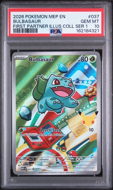 PSA 10 2026 POKEMON MEP EN-ME BLACK STAR PROMO 037 BULBASAUR FIRST PARTNER ILLUSTRATION COLLECTION SERIES 1