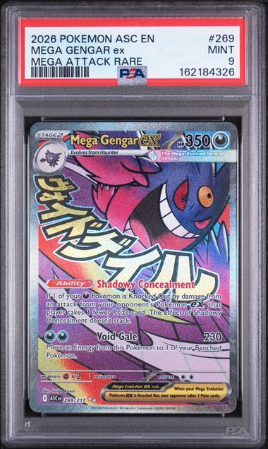 PSA 9 2026 POKEMON ASC EN-ASCENDED HEROES 269 MEGA GENGAR EX MEGA ATTACK RARE