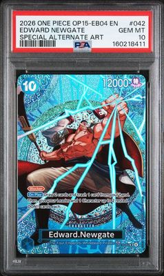 PSA 10 2026 ONE PIECE OP15-EB04-ADVENTURE ON KAMI'S ISLAND 042 EDWARD NEWGATE SPECIAL ALTERNATE ART