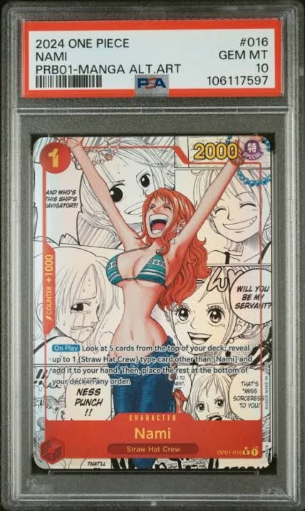 PSA 10 2024 One Piece PRB01 English Nami Manga