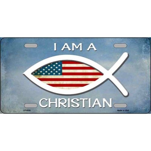 I AM A CHRISTIAN LICENSE PLATE