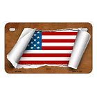 US  flag scroll license plate
