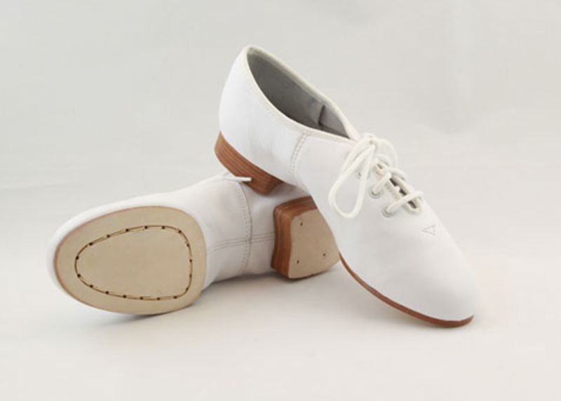 Dancing Fair Children White Split Sole with Buck Taps