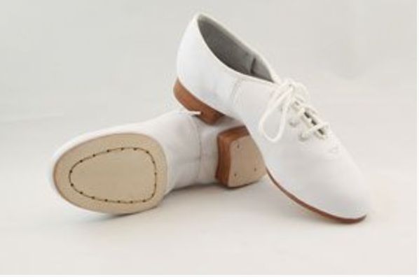 Dancing Fair Adult White Split Sole with Buck Taps