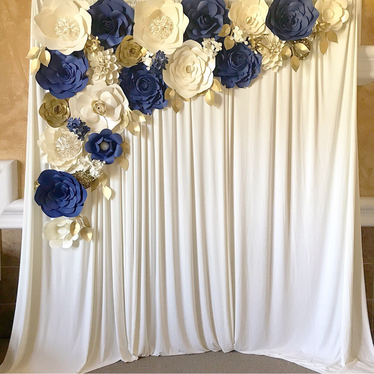 Floral Backdrop With Leaves