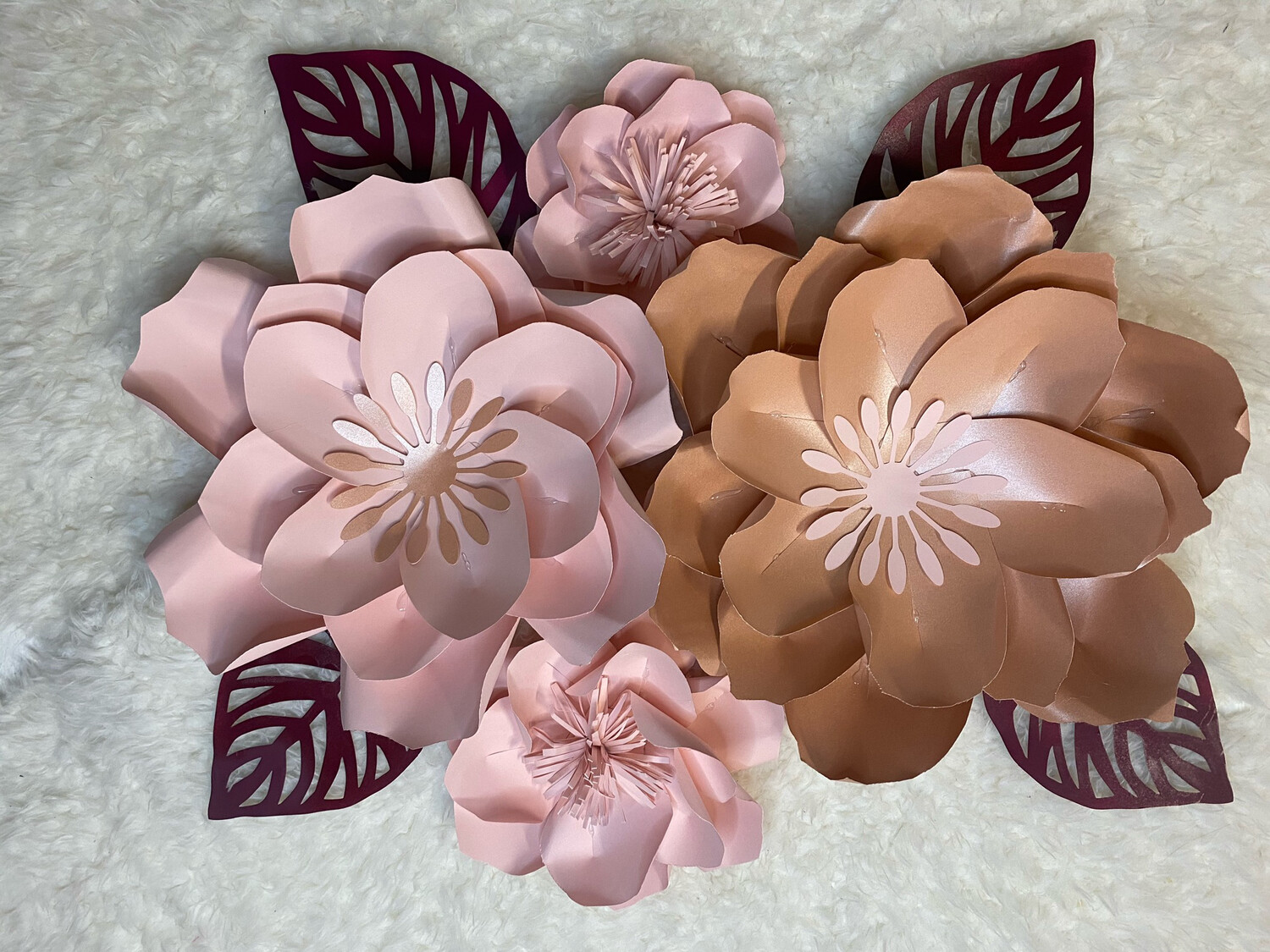 Misty Maroon Blooms