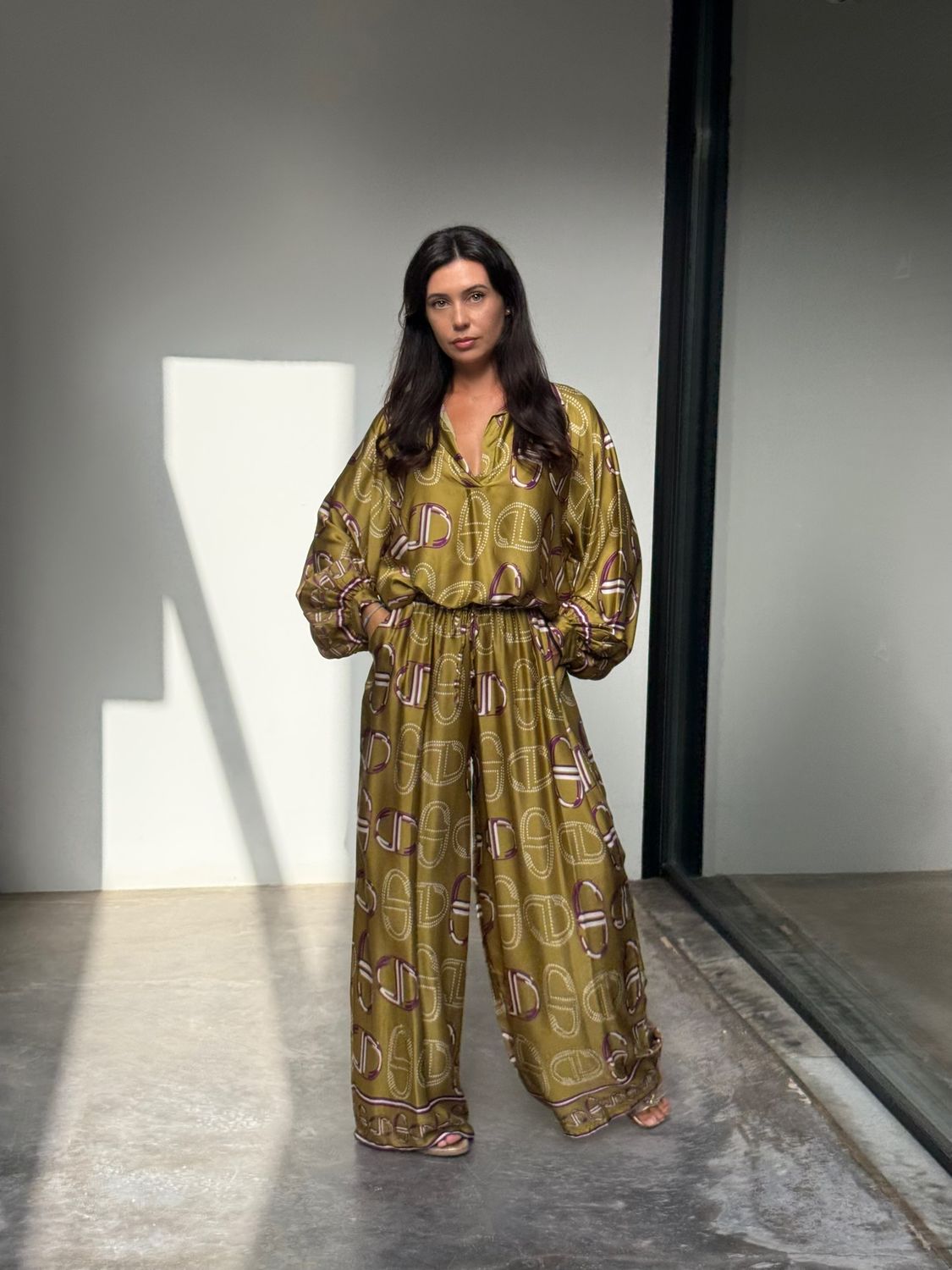JUST DAI AMBRA SET, color: OLIVE