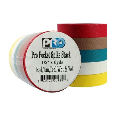 Pro Pocket Spike 12mm x 5,4m Cloth Tape 5 Pc