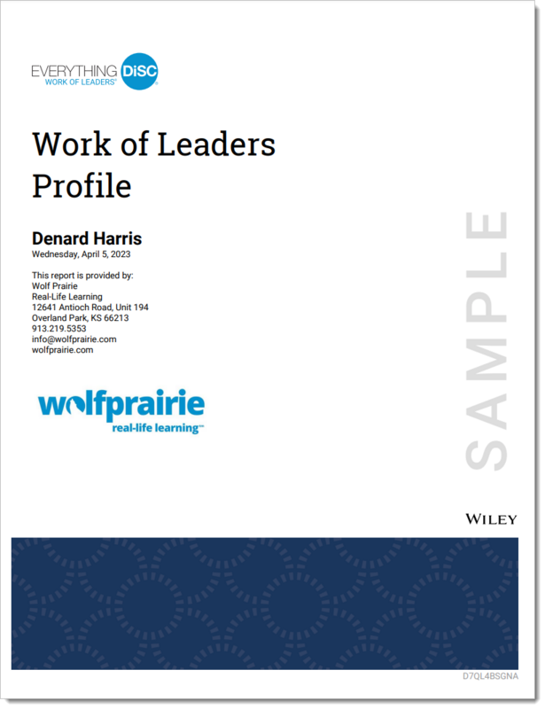 Everything DiSC Work of Leaders Online Assessment