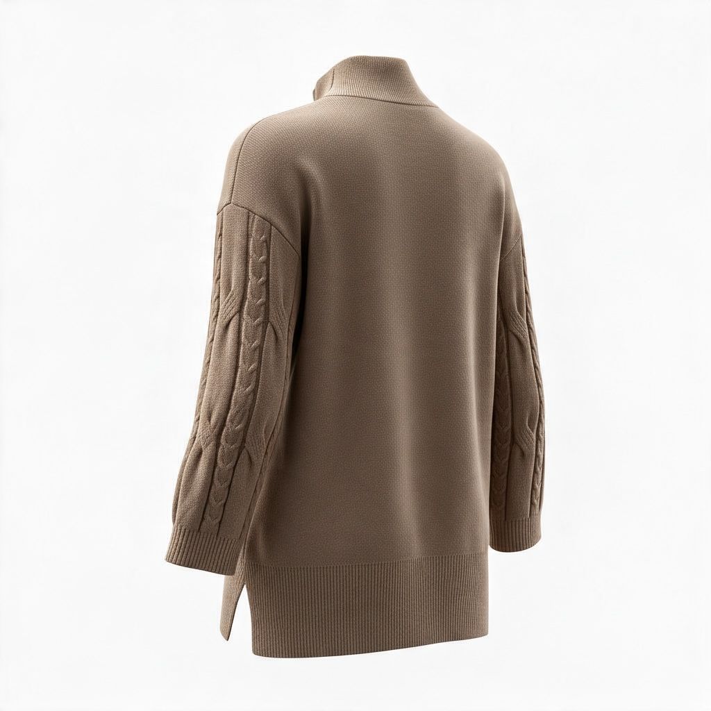 MAGLIA CON MANICA TRE QUARTI INTRECCIATA