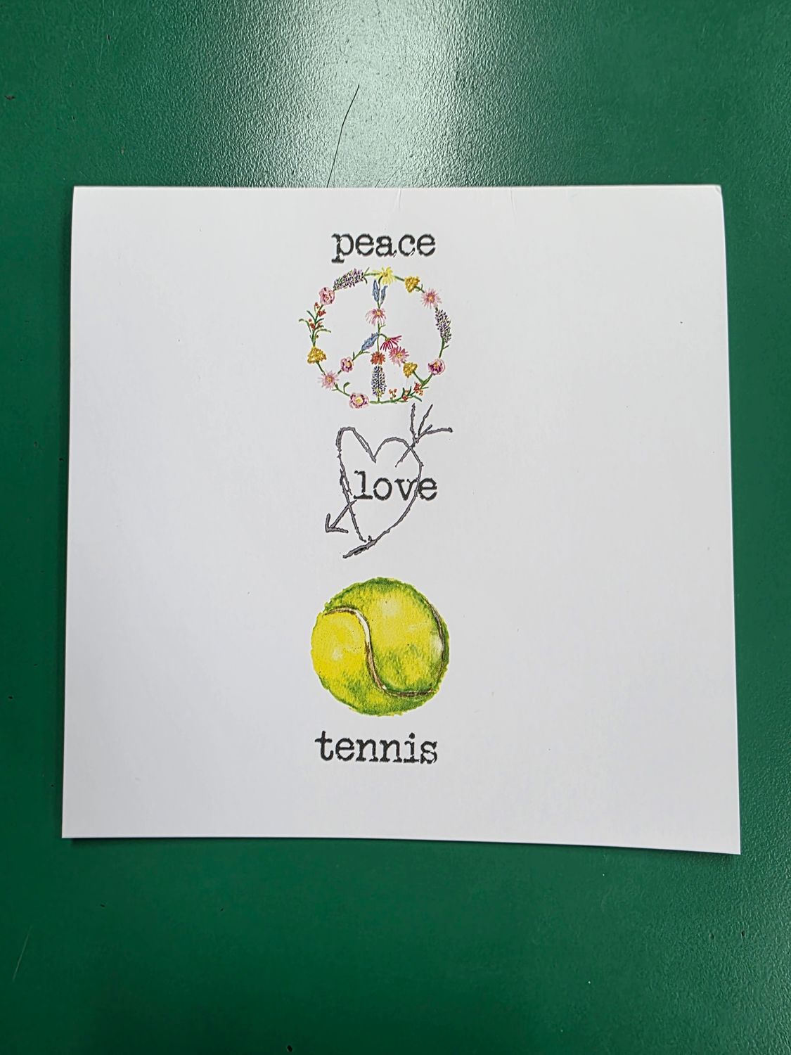 French Graffiti Peace Love Tennis