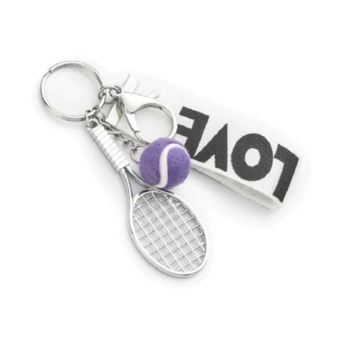 Raquet Inc Tennis Raquet Keychain Purple
