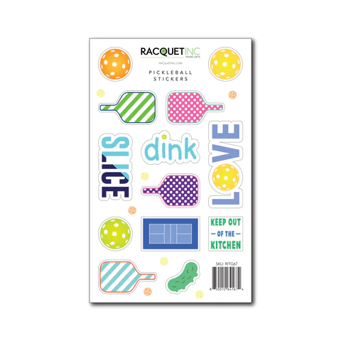 Raquet Inc Pickleball Stickers