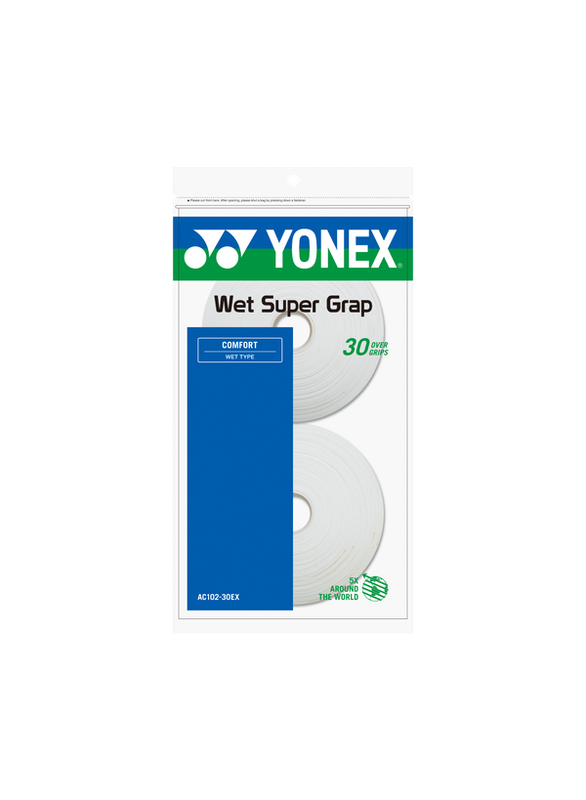 Yonex Wet Super Grap 30 Pack White AC102-30EX WH