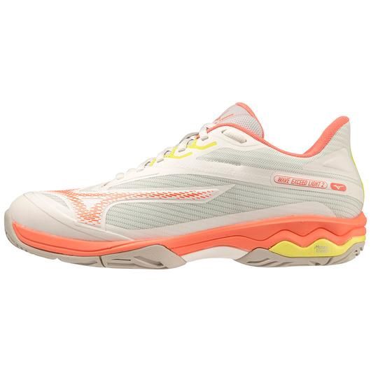 Mizuno Wave Exceed Light 2 AC Womens Snow White-Fusion Coral, Size: 7
