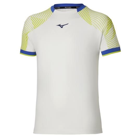 Mizuno Mens Shadow Tee 200742-OP White-Yellow