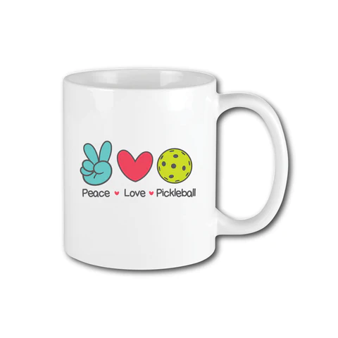 Racquet Inc Pickleball Mug Peace Love