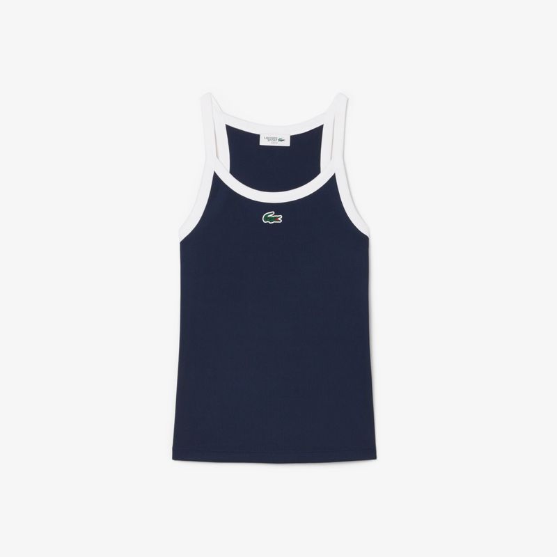 Womens Lacoste Tanknavy Blue-166/white-001 TF4192 51 525