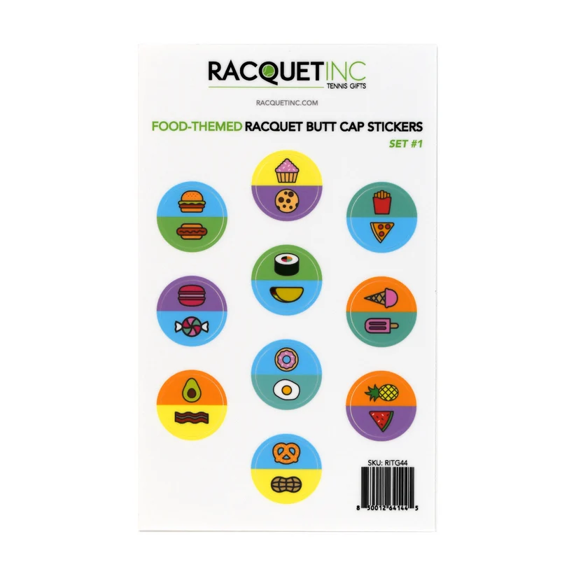 Racquet Inc Food Themed Racquet Butt Cap Stickers