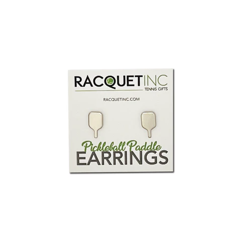 Racquet Inc Pickleball Paddle Earrings Silver