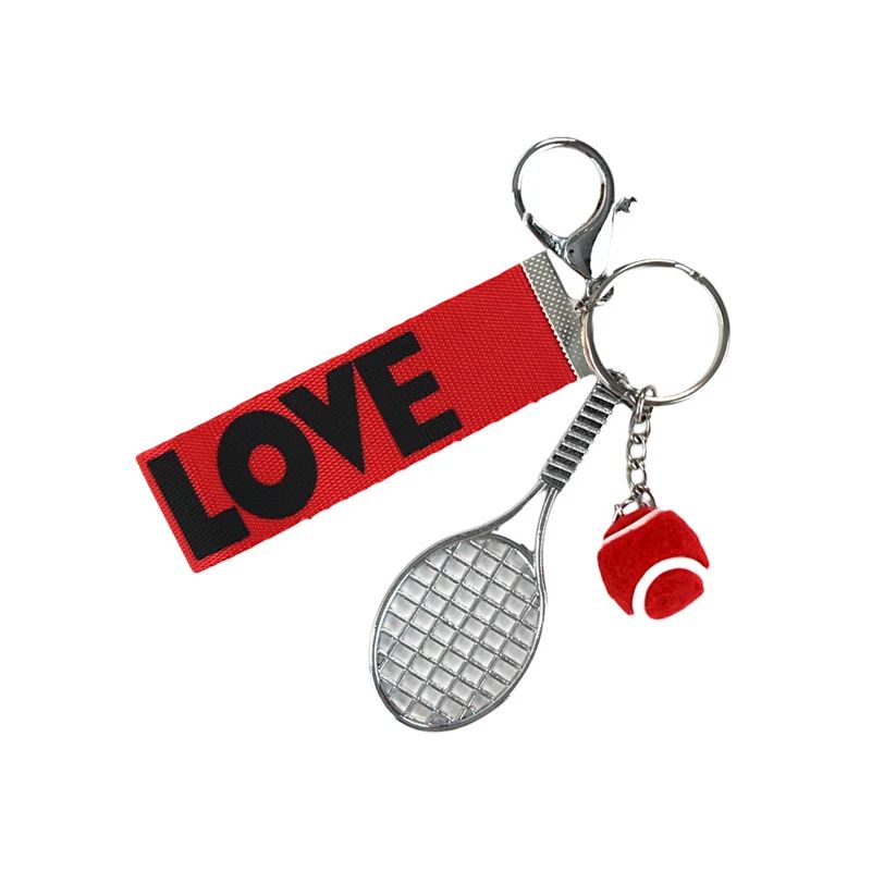 Racquet Inc Tennis Racquet KeyChain RITG178 Red