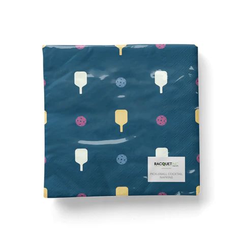 Racquet Inc Pickleball Cocktail Napkins Navy